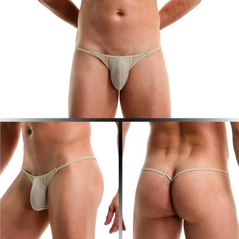 Men Sexy Briefs Ice Silk Breathable Underwear Underpants Bulge Pouch Shorts Panties