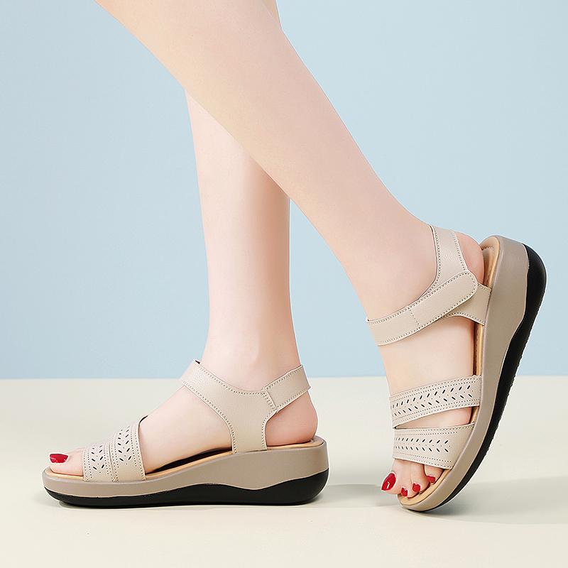 Sandale cu platformă de vară pentru femei, pentru lift, de exterior, elegante, cu vârf deschis, casual, pentru fete, mărime mare, talpă groasă, sandale negre gri