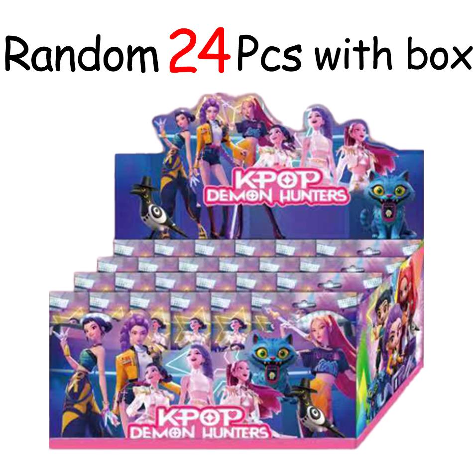24pcs Random Blind Box 5-12cmAnime KPop Demon Hunters Girl Group RUMI MIRA ZOEY Figure Action Pvc Model Toys Ornaments Gifts