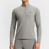 FILA Fleece Half-Zip Knit Long Sleeve T-Shirt Men Tops Gray A11M511207FDY