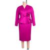 Plus Size Women Long Sleeve V Neck Bodycon Dress For Banquet Commute