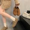 Thick-soled Autumn and Winter New Fashionable Lazy Shoes with Velvet To Keep Warm, One-pedal Rocking Shoes