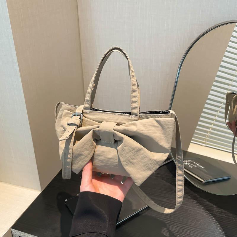 Fashi Schleifen Design Damen Schulter Achseltaschen Leicht Tragbar Damen Umhängetasche Einfarbige Mädchen Handtaschen