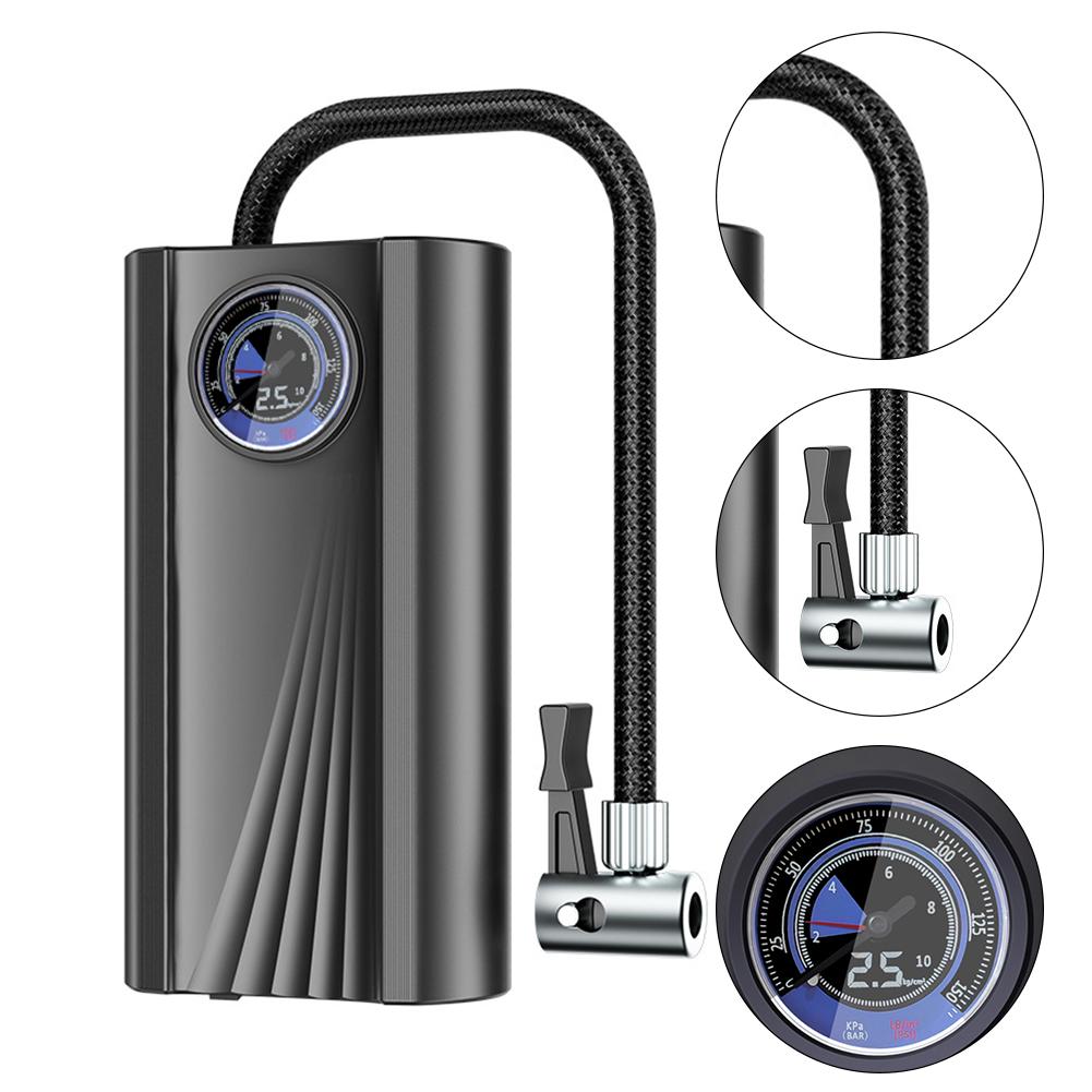 12V Handheld Air Pump High Precision Portable Tyre Inflator Quick Inflating Electronic Inflatable Pump for Motorcycle Car Bike