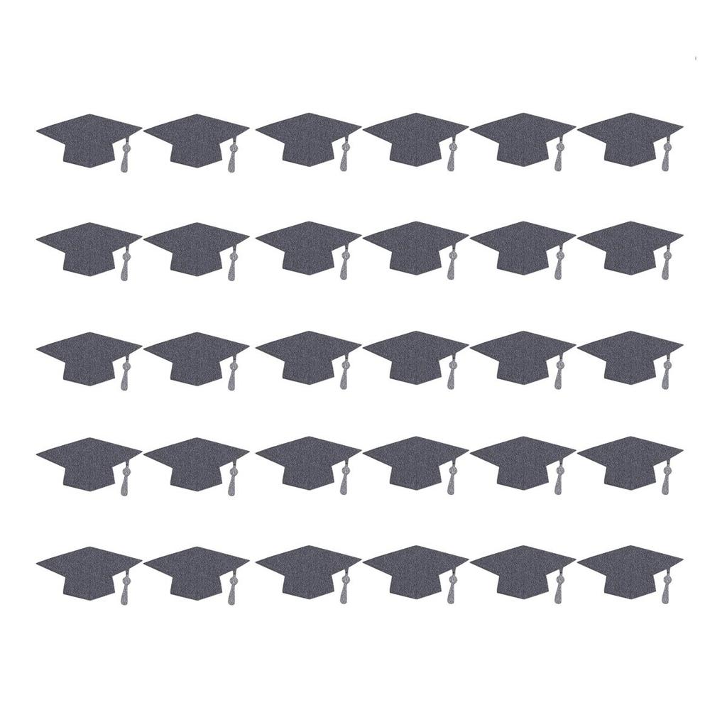 100Pcs Bachelor Cap Shaped Graduation Confetti Creative Double Sided Glitter Confetti for Party Decor Dessert Table Celebration