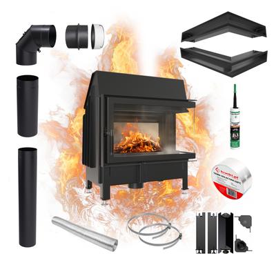 Fireplace Air Insert KRATKI ZIBI Right 11kW Ø180 EKO Recuperation SET