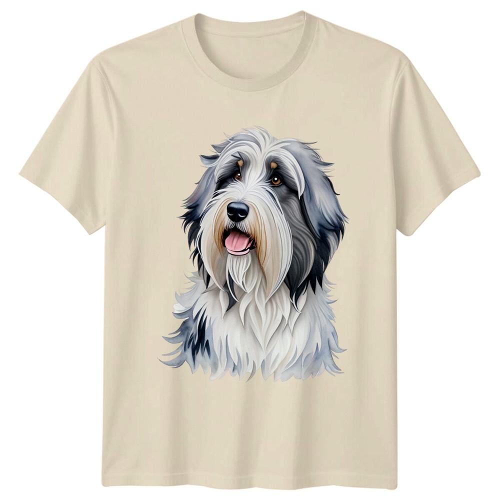 Cute Bearded Collie Dog Portrait TShirt Dog Breed Tee