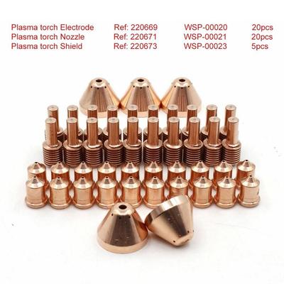 45pcs Plasma Electrode Nozzle 220673 220669 220671 for 45 Cutter Torch