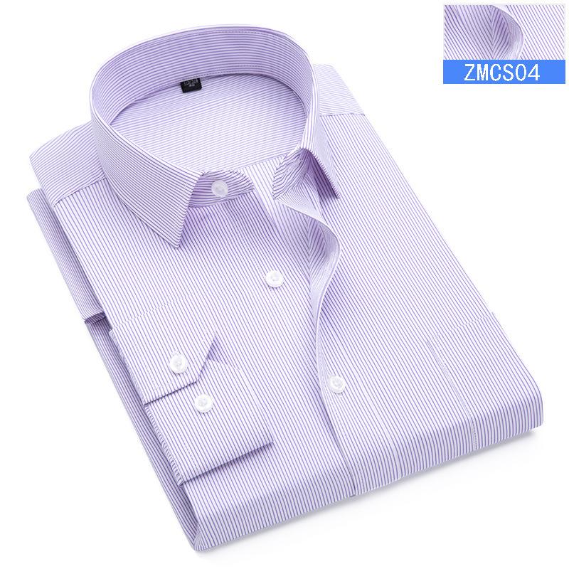 

Мужская формальная сине-белая полосатая повседневная рубашка с длинными рукавами 4XL фиолетовый