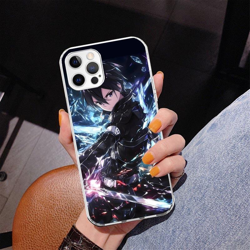 Sword Art Online Kirito Phone Case For iPhone 13 12 Mini 11 Pro Max XS XR X SE 7 8 Plus 5S 5 6S 6 Gift Print Cover Fundas