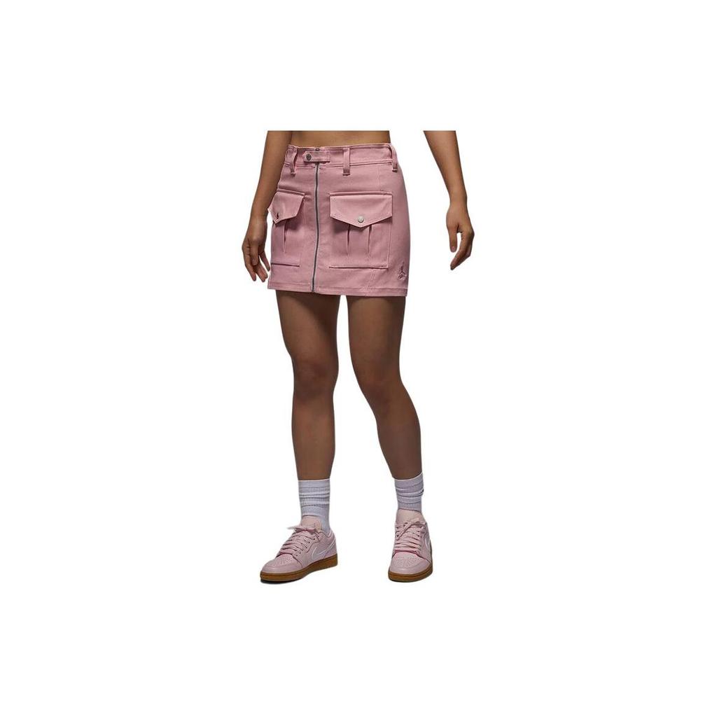 Nike SS24 Mid-Waist Fitted Outdoor Fashion Casual Skirt with Large Pockets Women Bottoms Pink FN5699-607