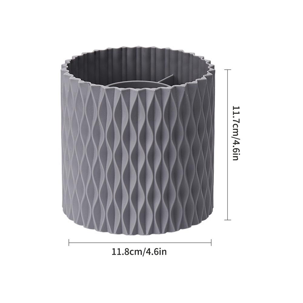 

1PC Настільна коробка для зберігання канцелярських товарів Рот картриджа для макіяжу Червона коробка для зберігання Light Luxury Bucket Обертовий тримач ручки сірий колір