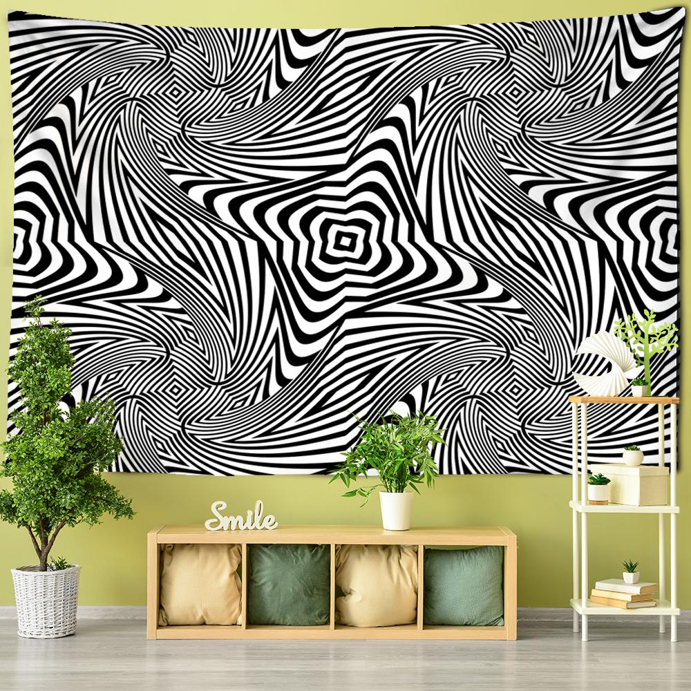 Psihedelic Vertigo Model Linii Tapiserie Agățată de Perete Imprimare 3D Hippie Vrăjitorie Mandala Decor Acasă