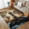 Lighthouse and World Map Pattern Carpet for Bedroom Living Room Bedside Sofa Floor Mat Modern Home Decor Area Rug Large Size