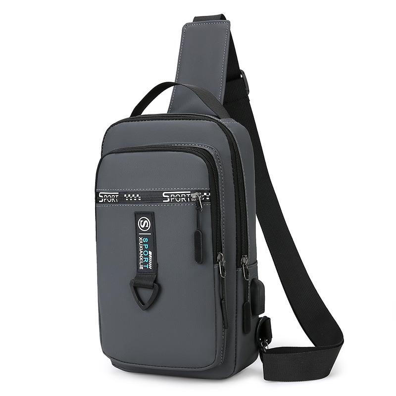 

Повседневная мужская нагрудная сумка, поясная сумка, легкая сумка через плечо из ткани Оксфорд, стильная мужская сумка для отдыха 18cmX29cmX7cm
