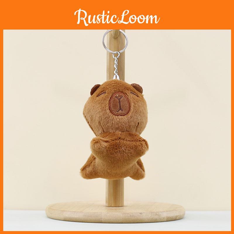 Toy Plush Capybara Stuffed Doll Keychain Pendants Bag Decoration Kids Gifts