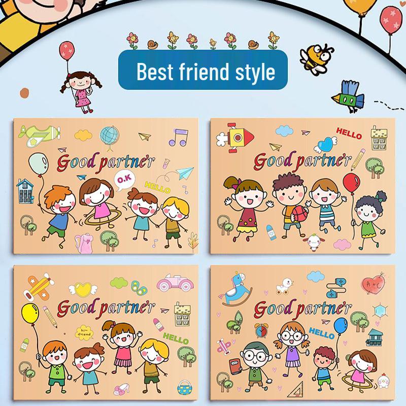 Thickened Hand-Drawn Sketchbook for Kids: Kindergarten & Elementary Art Doodle Book