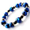 [GOLD STONE] Firefly Glass Blue Bracelet, Okinawa Power Stone, Inner Diameter: Approx. 19.5cm