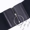 Body Waist Strap PU Leather Zipper Elastic Belt Female Waistband Cummerbunds Wide Waist Belt