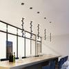 Novelty modern led chandelier kitchen island restaurant shop bar decoration cylinder pipe pendant brown / black chandelier