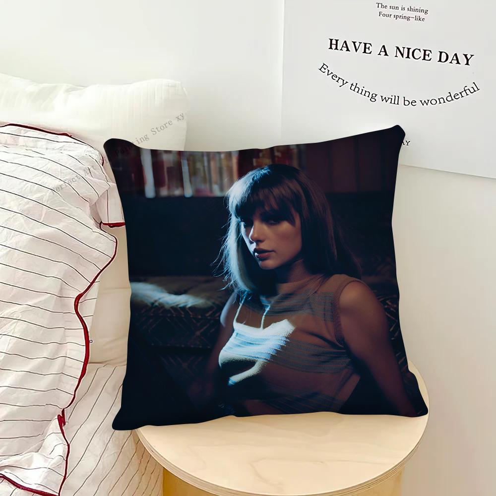 

Music TTPD Tortured-S-Swift-Poets-T-Taylor-Department Pillow Case Fashion Square Pillowcase Bedroom Sofa Room Ins Decoration 16x16Inch