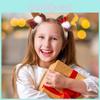 Stilvolles Weihnachtsstirnband mit Plüsch-Rentiergeweih für Kinder