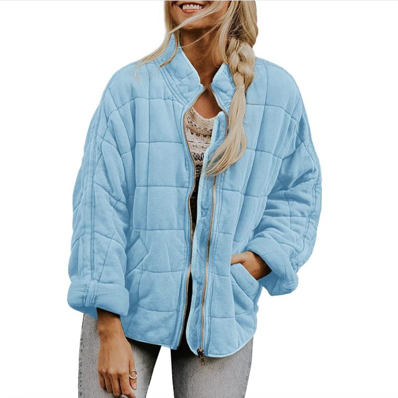 Women Autumn and Winter  Cotton Jacket    Casual Solid Coats Loose Pocket Cotton Jackets Warm Winter Outwear for Women