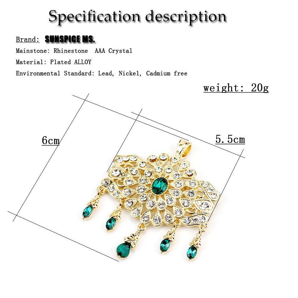 Přívěsek Dámský šperk na dvojí použití Wedding Bijoux Gold Color Crystal 2023