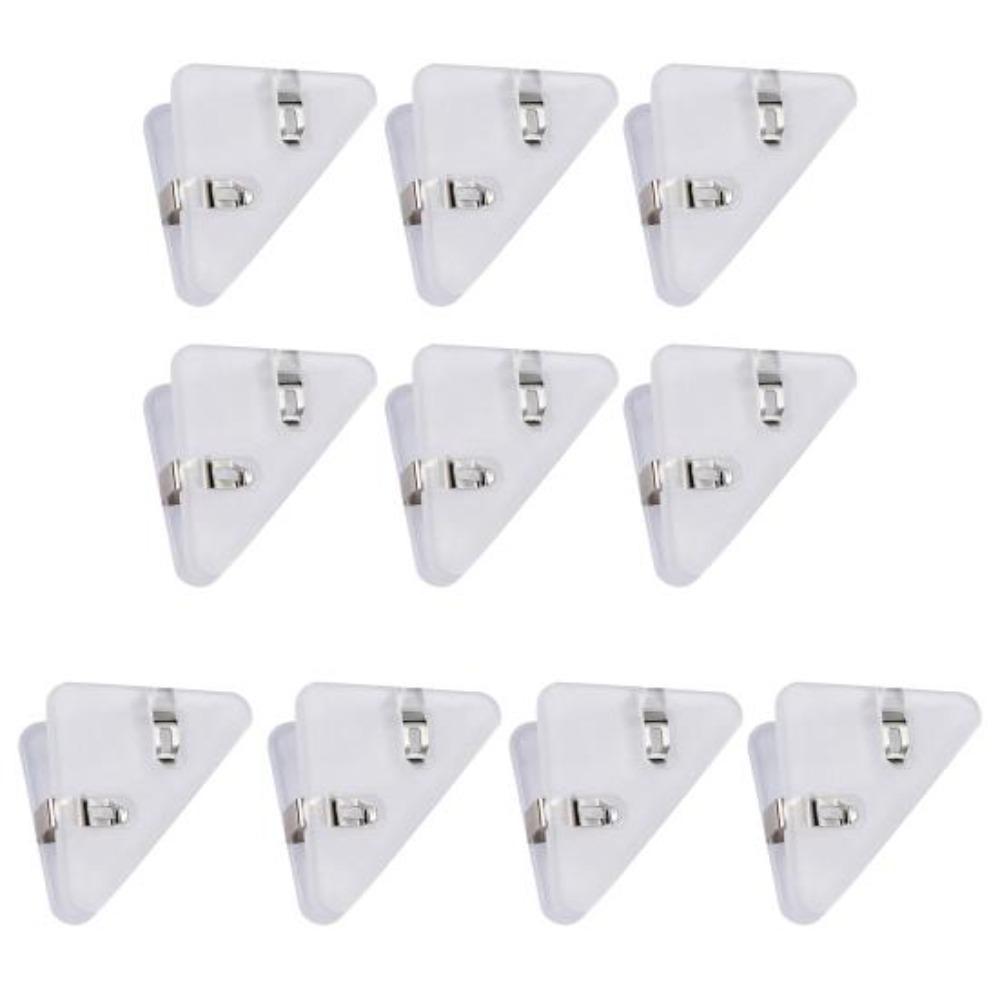 10Pcs Triangle Clips Multifunctional Transparent Large Angle Jelly Color Reusable Binding Mini Book Paper Binder Clips Desktop Organizer for Office