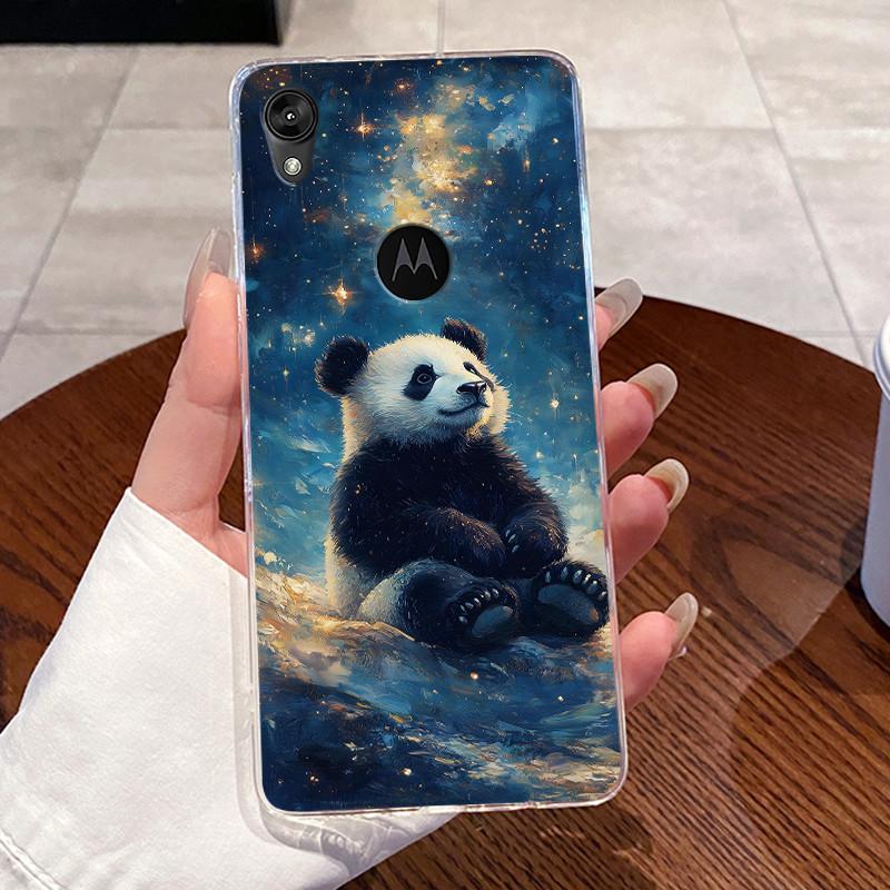 Jelly Casing For Motorola Moto E6 Fundas MOTOE6 Capa Clear Silicone Soft TPU Back Cover Cute Cat Rabbit Heart Protective Case