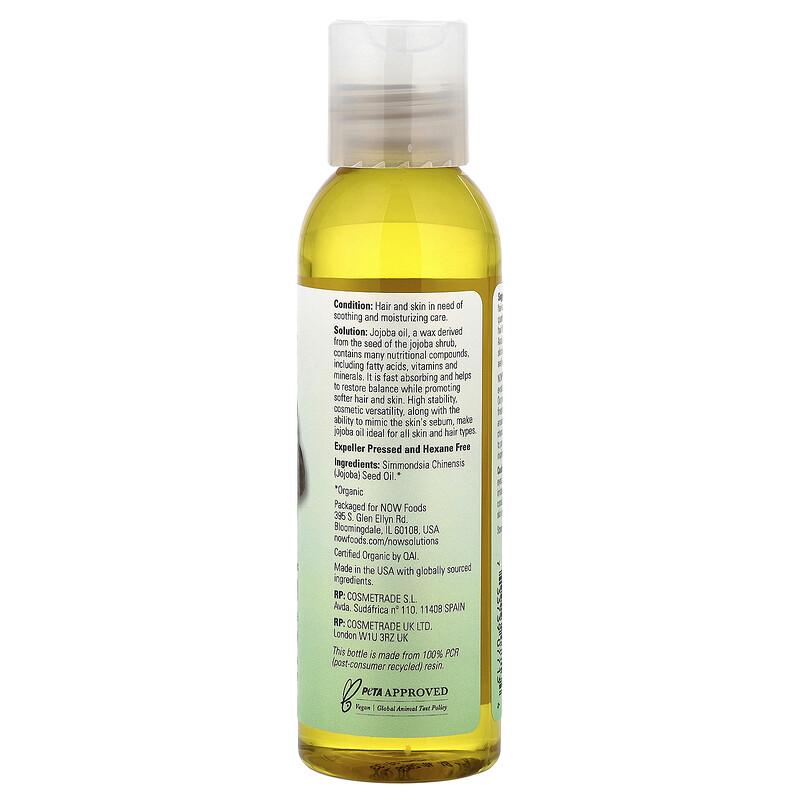 Soluções, Óleo de Jojoba Orgânico Certificado, 4 fl oz (118ml)