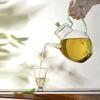 Glass Teapot with Heat-Resistant Handle, Tea Separation Set, Small Hand-Held Brewing Pot