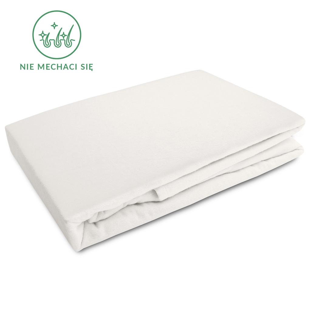 Flannel fitted sheet 200x220 SOFT warm FLANNEL ecru color