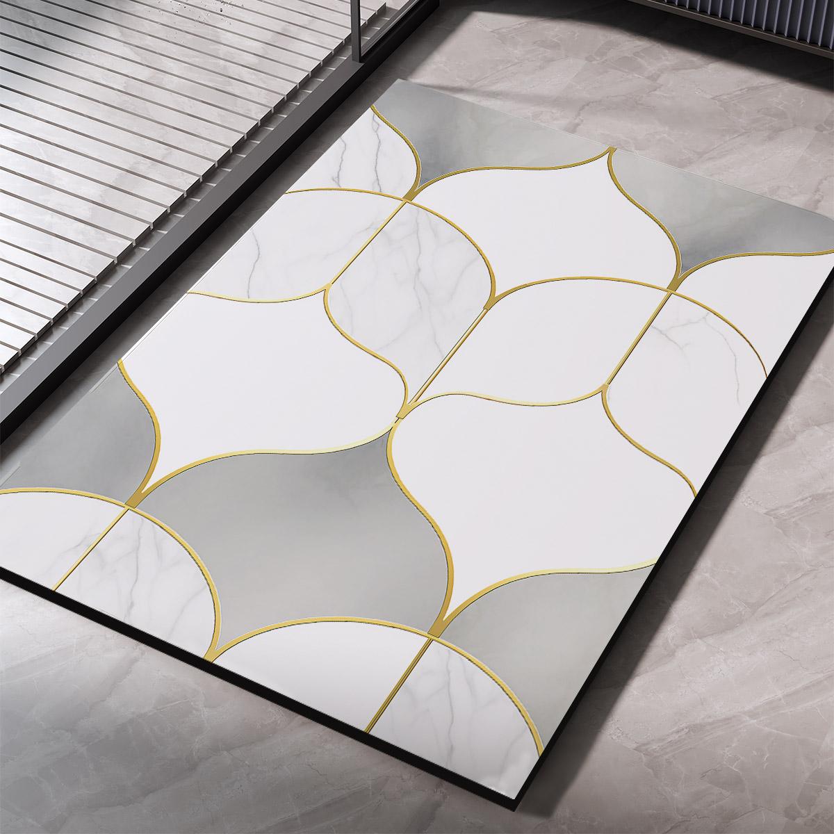 

Luxury Bathroom Foot Mat Quick Dry Non-slip Bath Mats Super Absorbent Bathroom Rug Shower Carpet Toilet Pad Doormat Washable 40cmx60cm