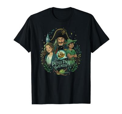 Disney Peter Pan & Wendy Illustrierter Charakter Disney+ T-Shirt
