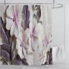 3D Stereo Beautiful Flower Printing Bathroom Curtain Waterproof Polyester Shower Curtain Home Decoration Curtain with Hooks