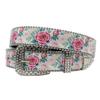 Rose Print Rhinestone Belt - Punk & Bohemian Y2K Style for Trendy Couples and Students