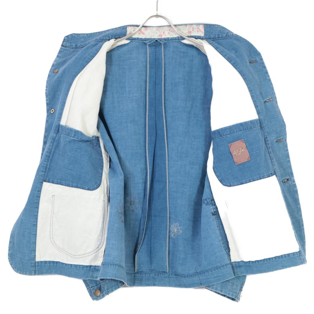 45R 8031024 Indigo Gomma Denim 908 All (Again, Autumn Sky Processing) Jacket 2 blueUsed