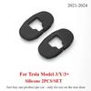 Back Door Lock Buckle Protective Cover for Tesla Model Y/3/3+ Highland 2024 ABS Shock Pads Silicone Mat Car Accessories 2PCS