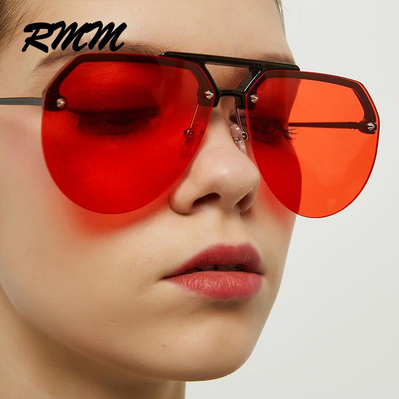Unisex Big Frame Sunglasses Fashion Half Frame Glasses Round Pilot Sunglasses Men Hip-hop Sunglasses Women Retro Glasses