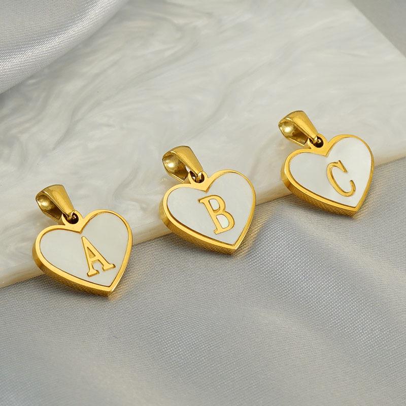 High-Quality Stainless Steel Heart Letter Pendant Necklace - Trendy Ins Style Clavicle Chain