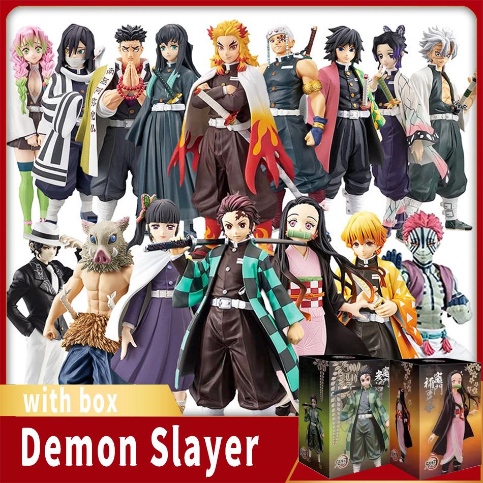 Gorąca Figurka Anime Demon Slayer Kimetsu no Yaiba Kamado Tanjirou Figurka Akcji Agatsuma Zenitsu Nezuko Wojownik Model PVC Zabawki