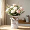 Two Side Handle Farmhouse Vintage Vase Galvanized Iron Flowerpot Elegant Flower Jug Home Decor