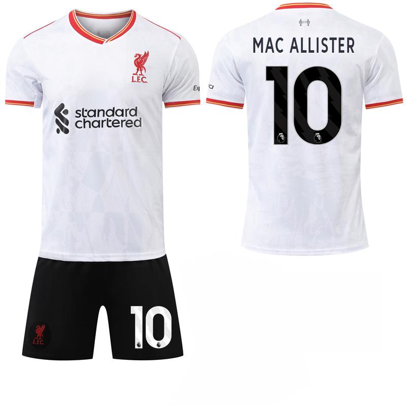 

2024-25 Ливерпуль 2-я выездная футболка #11 Салах #4 Ван Дейк #11 Жота Футбольные футболки M