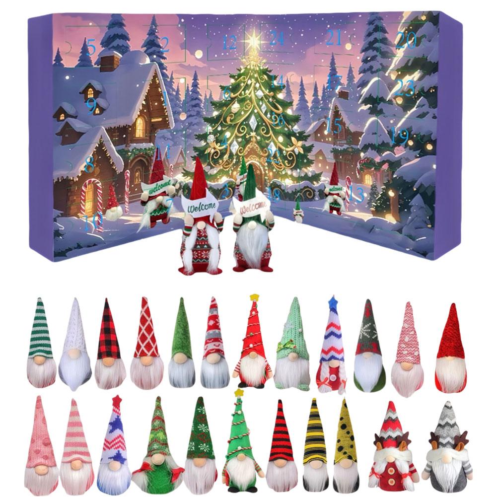 Christmas Gnome Holidays Advent Calendar 2025 Christmas Countdown Calendar with 24 Collectible Gnome Childs & Adults Xmas Gifts