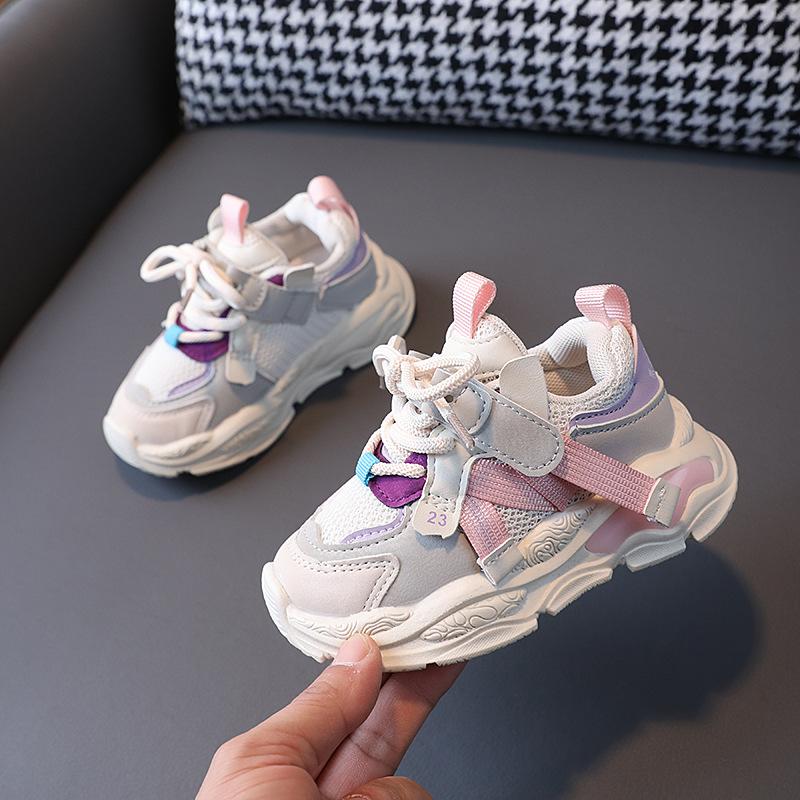 Children's Breathable Mesh Sports Shoes1-6Years Old3Boys' dad-style shoes, girls' soft-soled baby walking shoes, trendy