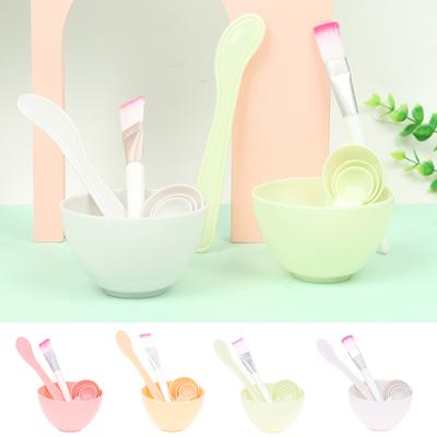 Set de 4 bucăți de perie facială, mască, bol, lingură, bară de perii pentru mască, instrument de frumusețe, instrument de amestecare