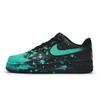 Nike Air Force 1 07 811 Manufacturing, Crazy Graffiti Blue, Special Shoe Box Low Top Skateboard Shoes Unisex Black Cyan CW2288-001(Team80-S-BOX)