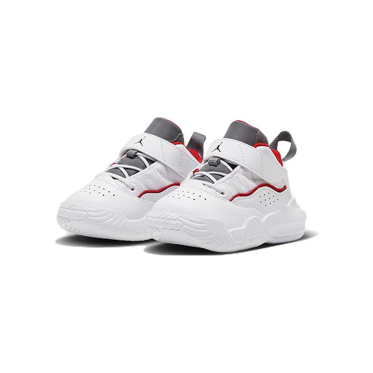 Air Jordan Stay Loyal TD White Light Graphite Baby Sneakers University-Red Black DC7231-105