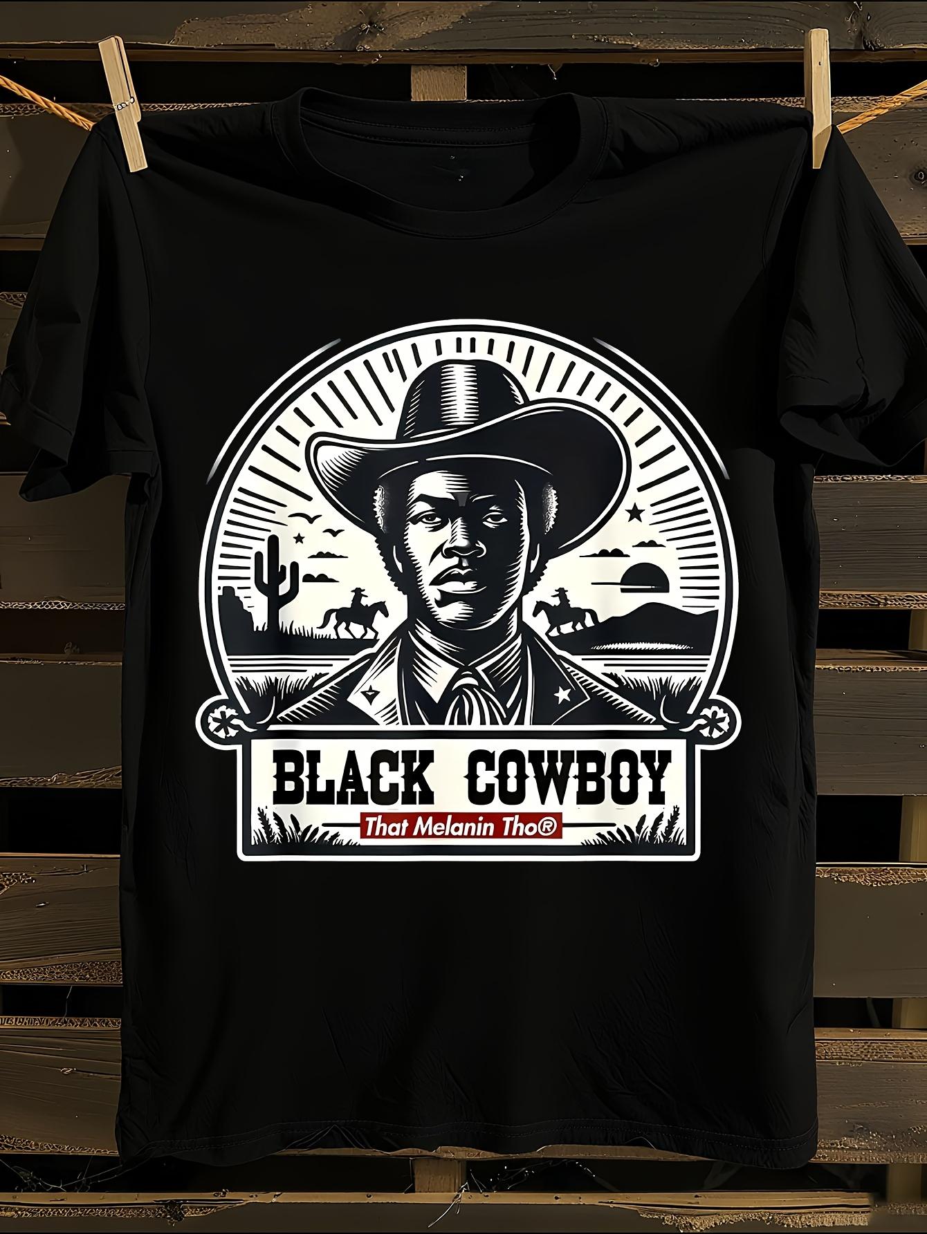 s African American History Afro Black Cowboy T-shirt S